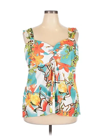 Pre-owned Assorted Brands Sleeveless Blouse In Orange
