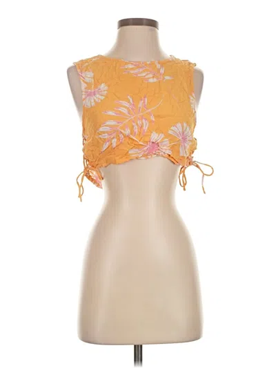 Pre-owned Assorted Brands Sleeveless Blouse In Orange