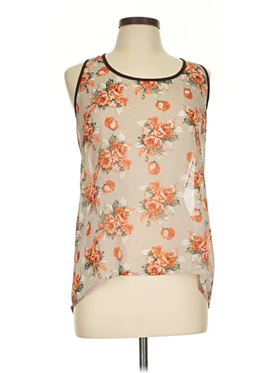 Pre-owned Assorted Brands Sleeveless Blouse In Orange