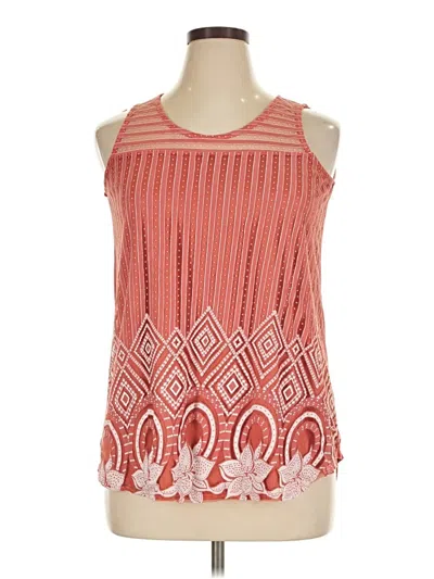 Pre-owned Assorted Brands Sleeveless Blouse In Orange