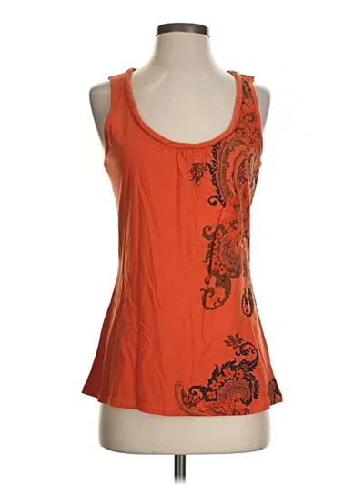 Pre-owned Assorted Brands Sleeveless Blouse In Orange