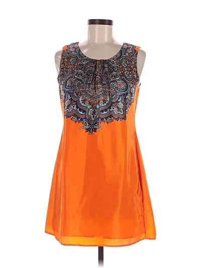 Pre-owned Assorted Brands Sleeveless Blouse In Orange