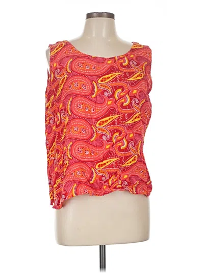 Pre-owned Assorted Brands Sleeveless Blouse In Orange