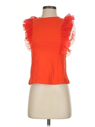 Pre-owned Assorted Brands Sleeveless Blouse In Orange