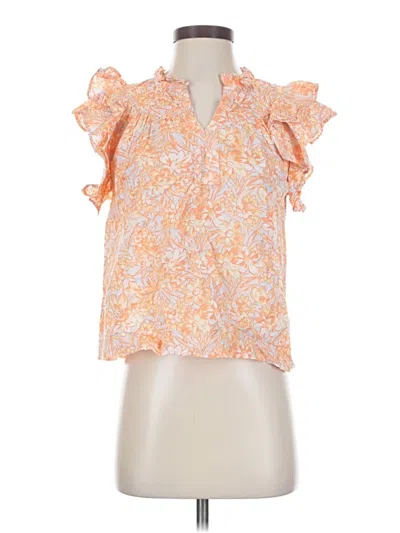 Pre-owned Assorted Brands Sleeveless Blouse In Orange