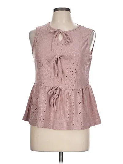 Pre-owned Assorted Brands Sleeveless Blouse In Pink