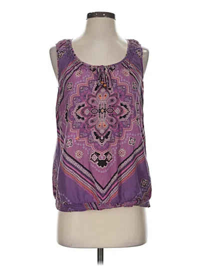 Pre-owned Assorted Brands Sleeveless Blouse In Purple