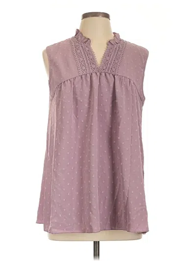 Pre-owned Assorted Brands Sleeveless Blouse In Purple