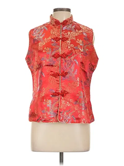 Pre-owned Assorted Brands Sleeveless Blouse In Red
