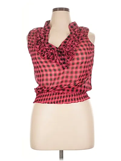 Pre-owned Assorted Brands Sleeveless Blouse In Red