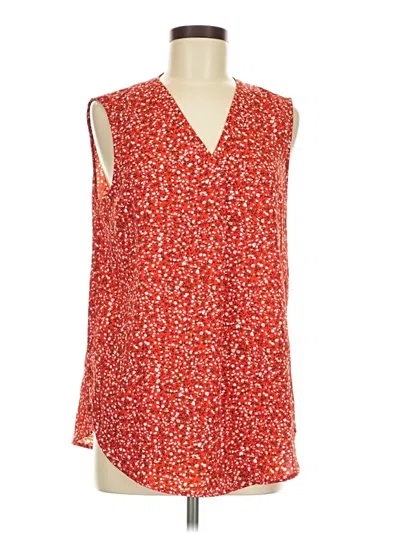 Pre-owned Assorted Brands Sleeveless Blouse In Red