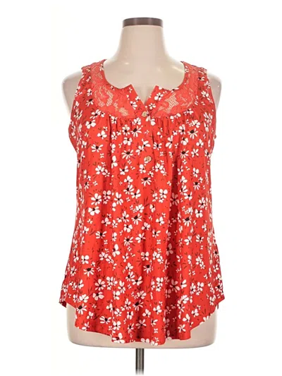 Pre-owned Assorted Brands Sleeveless Blouse In Red
