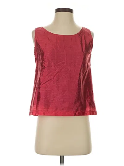 Pre-owned Assorted Brands Sleeveless Blouse In Red