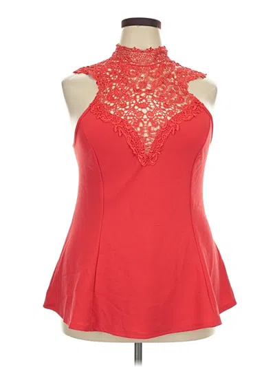 Pre-owned Assorted Brands Sleeveless Blouse In Red