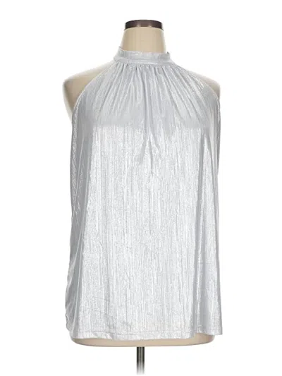 Pre-owned Assorted Brands Sleeveless Blouse In Silver