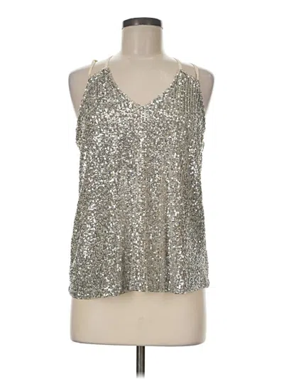 Pre-owned Assorted Brands Sleeveless Blouse In Silver