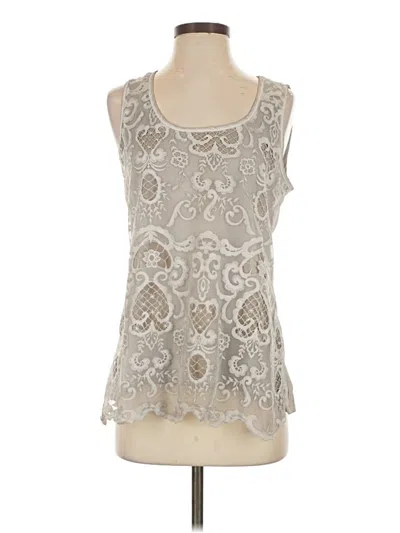 Pre-owned Assorted Brands Sleeveless Blouse In Silver