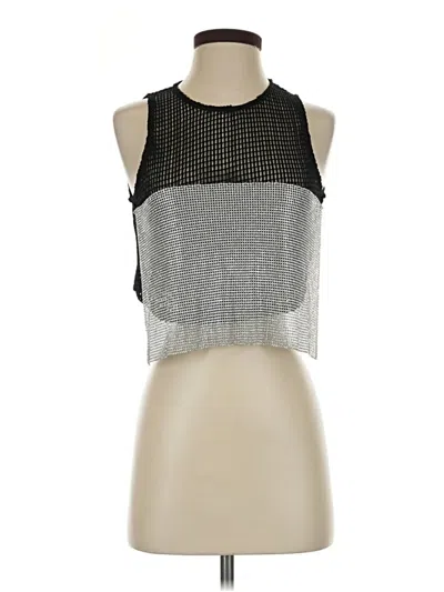 Pre-owned Assorted Brands Sleeveless Blouse In Silver