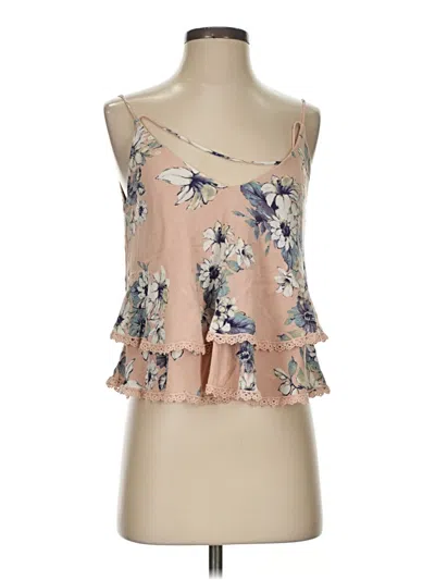 Pre-owned Assorted Brands Sleeveless Blouse In Tan