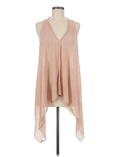 Pre-owned Assorted Brands Sleeveless Blouse In Tan