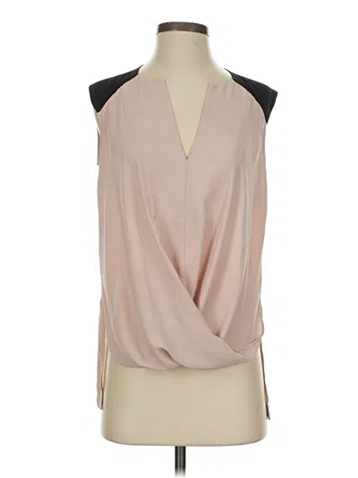 Pre-owned Assorted Brands Sleeveless Blouse In Tan