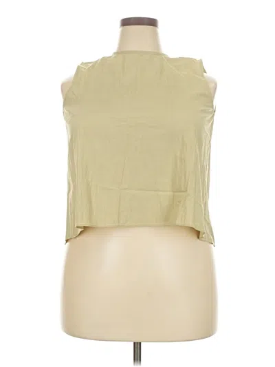 Pre-owned Assorted Brands Sleeveless Blouse In Tan