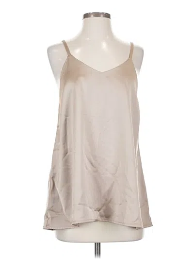 Pre-owned Assorted Brands Sleeveless Blouse In Tan