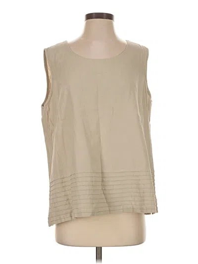 Pre-owned Assorted Brands Sleeveless Blouse In Tan