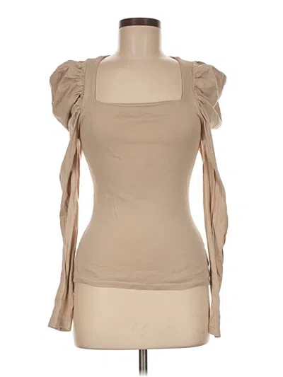 Pre-owned Assorted Brands Sleeveless Blouse In Tan