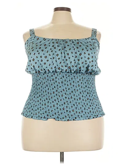 Pre-owned Assorted Brands Sleeveless Blouse In Teal