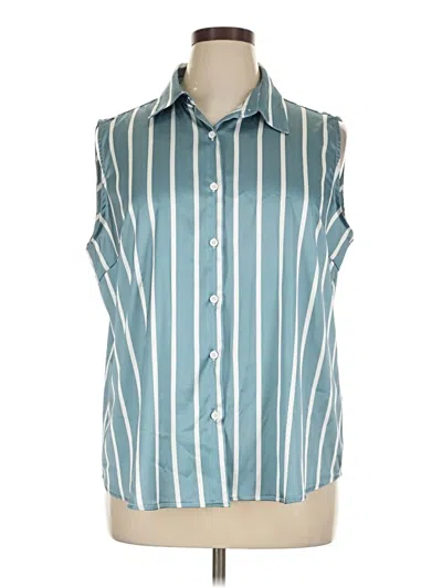 Pre-owned Assorted Brands Sleeveless Blouse In Teal