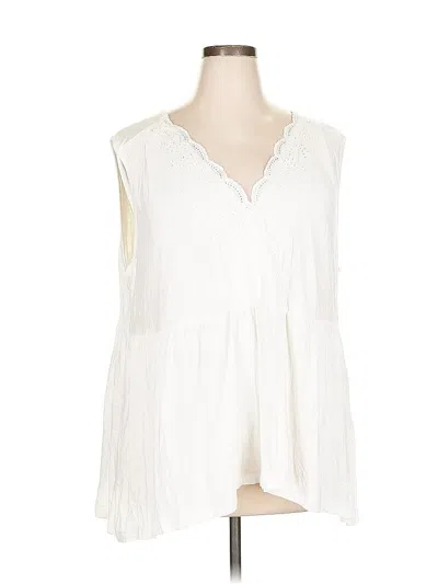 Pre-owned Assorted Brands Sleeveless Blouse In White