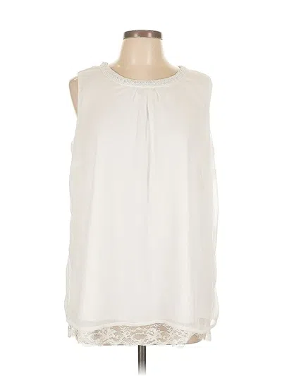 Pre-owned Assorted Brands Sleeveless Blouse In White