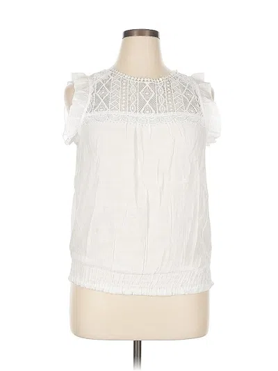 Pre-owned Assorted Brands Sleeveless Blouse In White