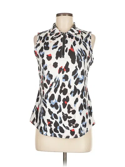 Pre-owned Assorted Brands Sleeveless Blouse In White