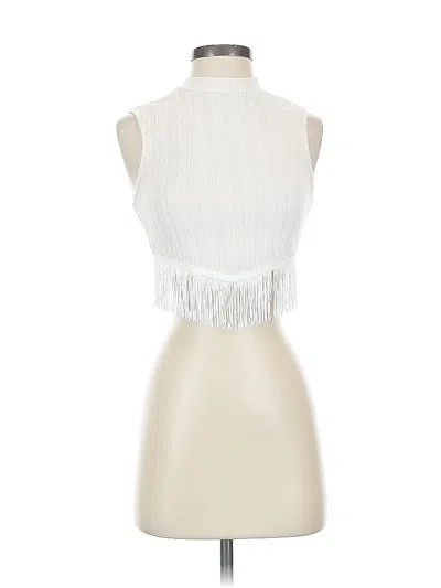 Pre-owned Assorted Brands Sleeveless Blouse In White