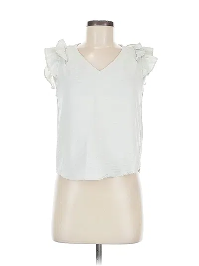 Pre-owned Assorted Brands Sleeveless Blouse In White