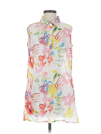 Pre-owned Assorted Brands Sleeveless Blouse In White