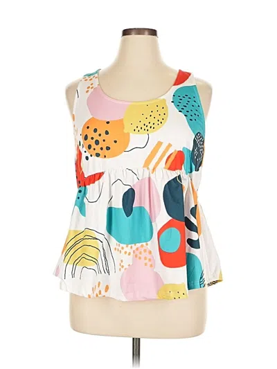 Pre-owned Assorted Brands Sleeveless Blouse In White