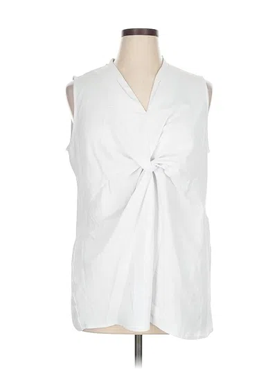 Pre-owned Assorted Brands Sleeveless Blouse In White
