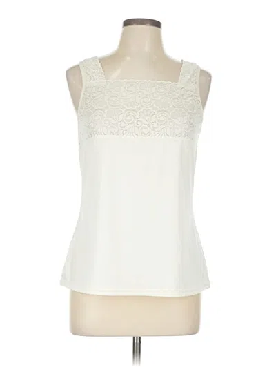 Pre-owned Assorted Brands Sleeveless Blouse In White