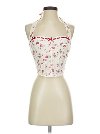Pre-owned Assorted Brands Sleeveless Blouse In White