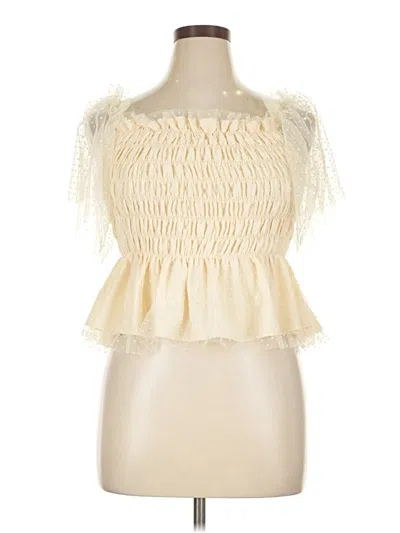 Pre-owned Assorted Brands Sleeveless Blouse In White