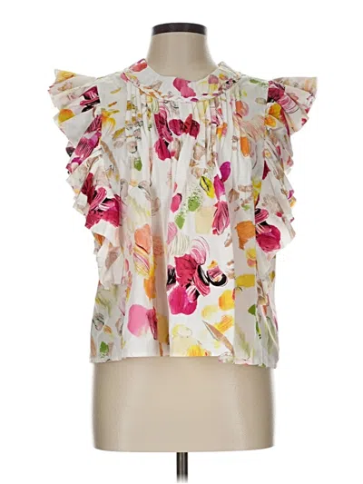 Pre-owned Assorted Brands Sleeveless Blouse In White