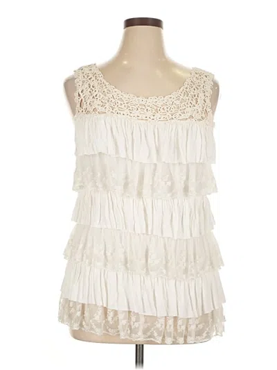 Pre-owned Assorted Brands Sleeveless Blouse In White