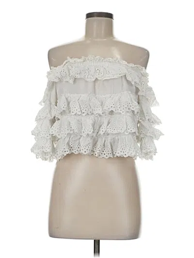 Pre-owned Assorted Brands Sleeveless Blouse In White