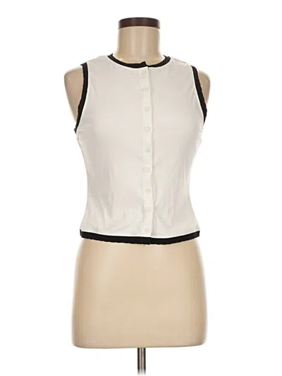 Pre-owned Assorted Brands Sleeveless Blouse In White