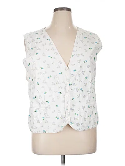 Pre-owned Assorted Brands Sleeveless Blouse In White