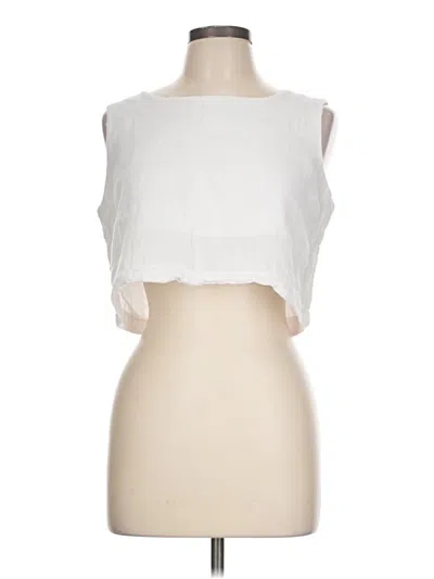 Pre-owned Assorted Brands Sleeveless Blouse In White