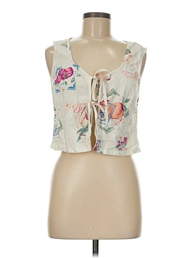 Pre-owned Assorted Brands Sleeveless Blouse In White
